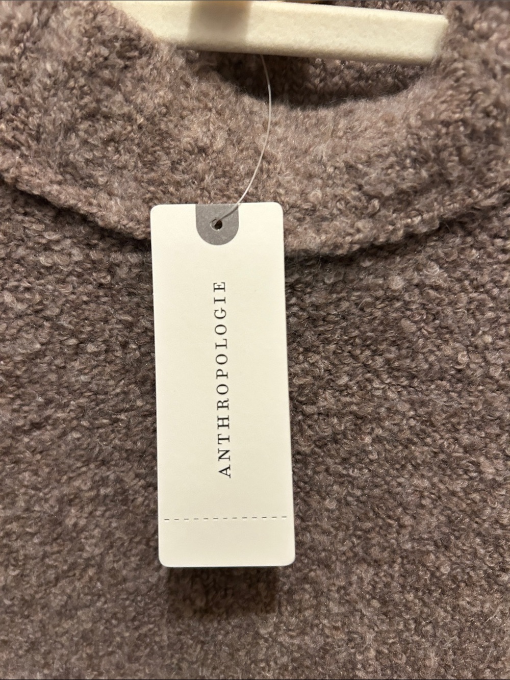 ⭐️ ANTHROPOLOGIE ⭐️MOTH NWT Taupe Cutout Detail Crewneck Sweater - Picture 3 of 9
